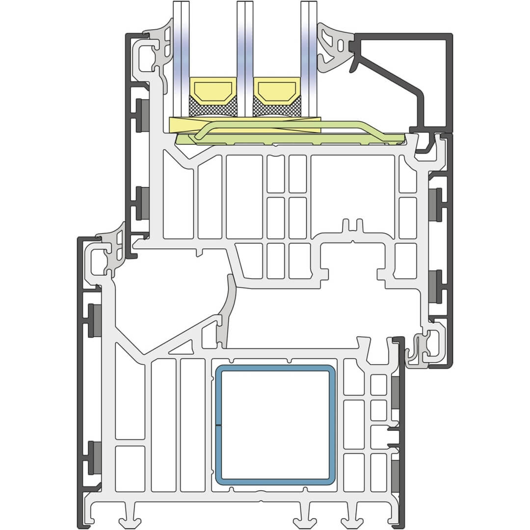 Plano del perfil Veka AluConnect