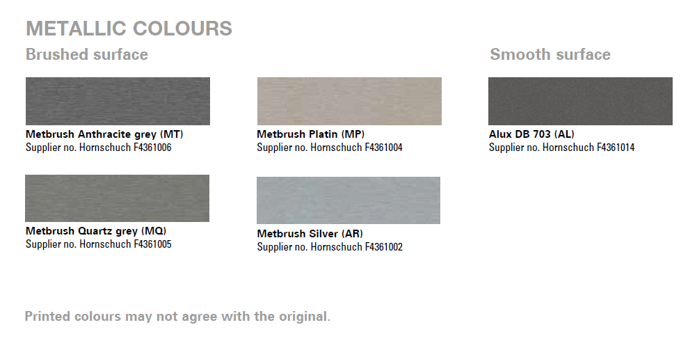 Catálogo de colores y laminados metálicos Kömmerling Xtrem 76 MD Zero