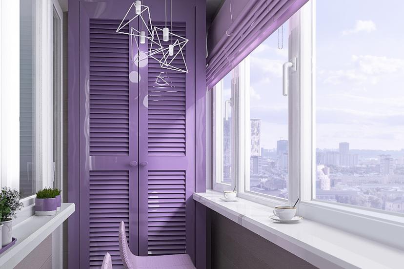 Уютный балкон с теплым остеклением