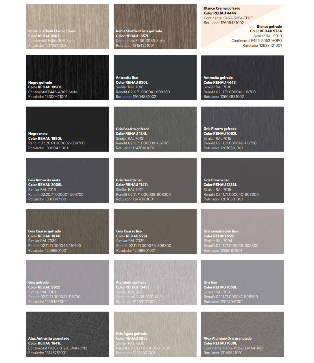 Rehau Brillant-design colors. Page 2