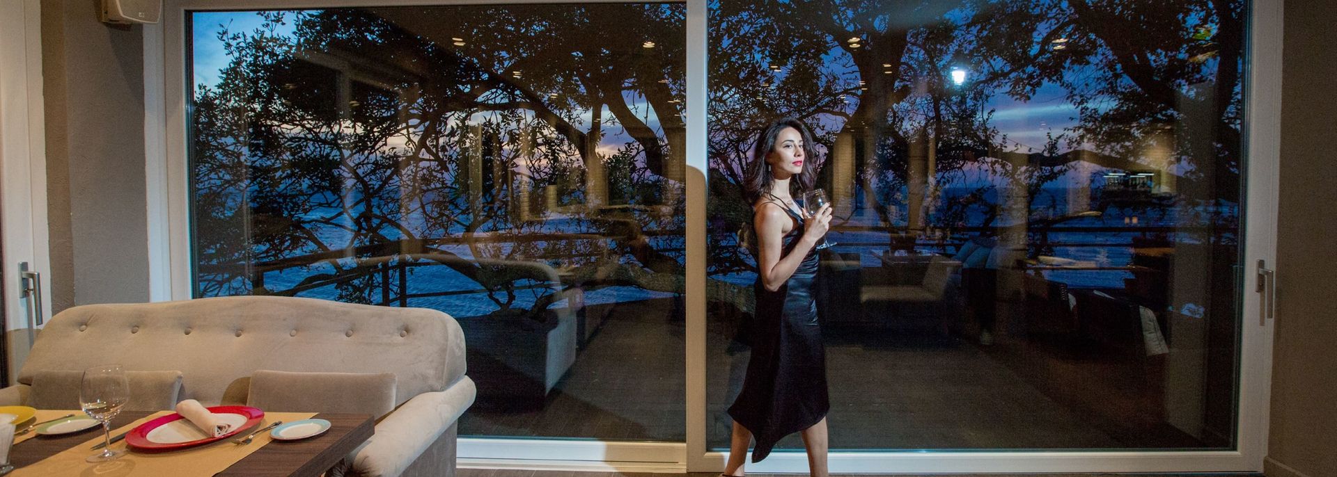 Панорамные двери на террасу