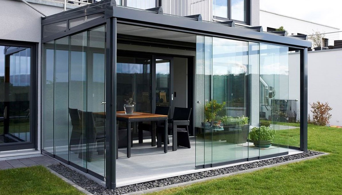 Холодное остекление террасы алюминиевым профилем